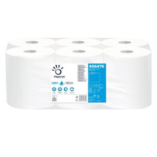 Papierhandtücher Rollenhandtücher Außenabrollung 1-lagig, 100% Zellstoff weiß, 247 m, CON ROLL | 6 Rollen passend für Spender: KC Ripple und Windows Controlomatic Handtuchrollenspender